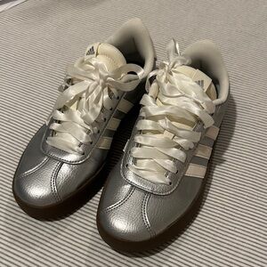 Adidas Women's Metallic Silver Sneakers